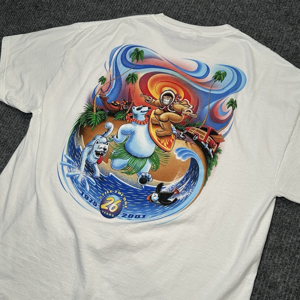 2001 Eskimo Joe's Stillwater Ok 26th Anniversary White XL Graphic TShirt Beefy T